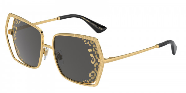 Dolce & Gabbana DG2306 Sunglasses, 02/GT GOLD DARK GREY TAMPO SIDE LEOP (GOLD)