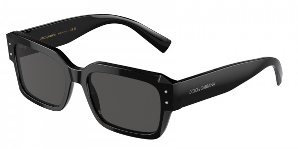 Dolce & Gabbana DG4460F Sunglasses, 501/87 BLACK DARK GREY (BLACK)
