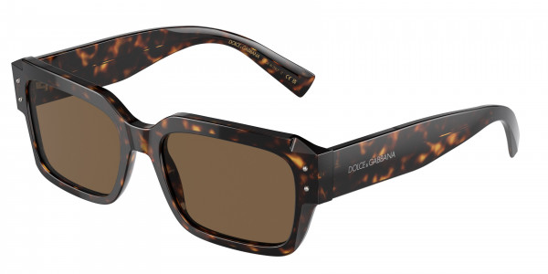 Dolce & Gabbana DG4460F Sunglasses, 502/73 HAVANA DARK BROWN (TORTOISE)