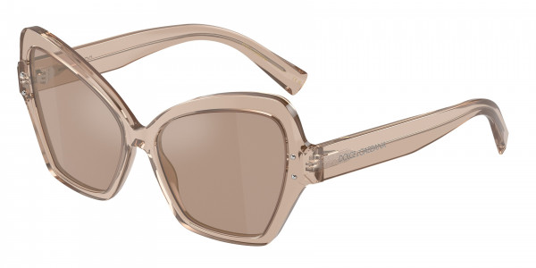 Dolce & Gabbana DG4463F Sunglasses, 34325A TRANSPARENT CAMEL LIGHT BROWN (BROWN)