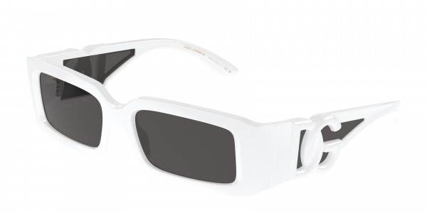Dolce & Gabbana DG6197 Sunglasses, 331287 WHITE DARK GREY (WHITE)