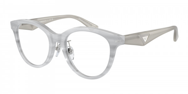 Emporio Armani EA3236F Eyeglasses, 6114 SHINY STRIPED GREY