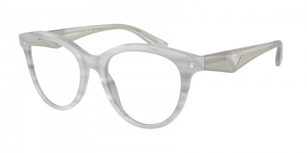 Emporio Armani EA3236 Eyeglasses, 6114 SHINY STRIPED GREY (GREY)