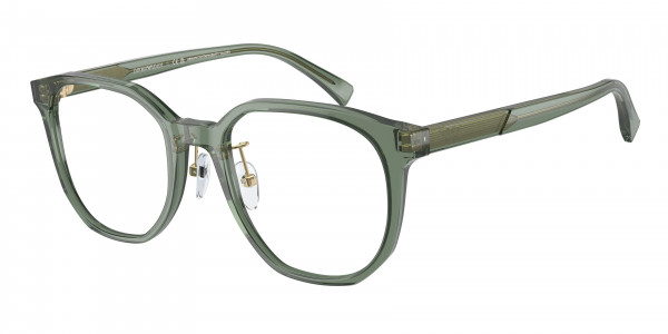 Emporio Armani EA3241D Eyeglasses, 5362 SHINY TRANSPARENT GREEN (GREEN)