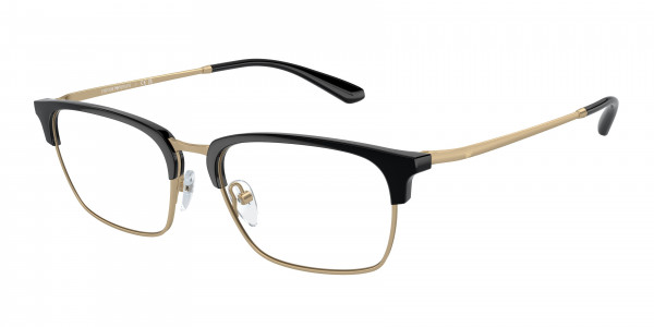 Emporio Armani EA3243 Eyeglasses, 3002 SHINY BLACK/MATTE PALE GOLD (BLACK)