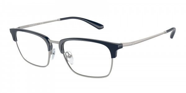 Emporio Armani EA3243 Eyeglasses, 3045 SHINY BLUE/MATTE SILVER (BLUE)