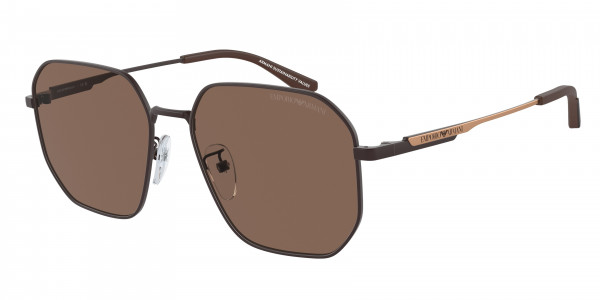 Emporio Armani EA2154D Sunglasses, 320173 MATTE BROWN DARK BROWN (BROWN)