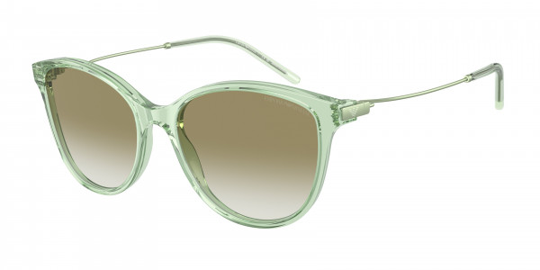 Emporio Armani EA4220 Sunglasses, 61078E SHINY TRANSPARENT GREEN GRADIE (GREEN)