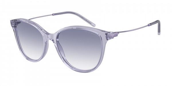 Emporio Armani EA4220 Sunglasses, 611179 SHINY TRANSPARENT LILAC CLEAR (VIOLET)