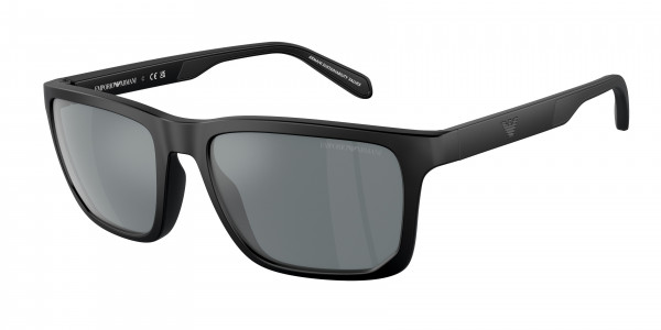 Emporio Armani EA4219 Sunglasses, 50016G MATTE BLACK GREY MIRROR BLACK (BLACK)