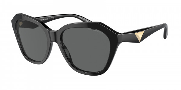 Emporio Armani EA4221F Sunglasses, 501787 SHINY BLACK DARK GREY (BLACK)