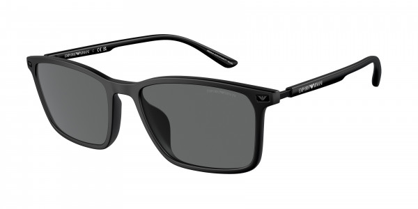 Emporio Armani EA4223U Sunglasses, 500187 MATTE BLACK DARK GREY (BLACK)