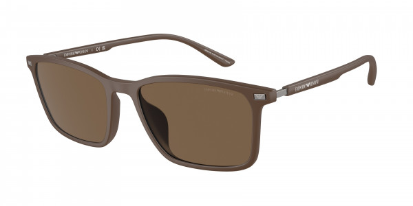 Emporio Armani EA4223U Sunglasses, 610573 MATTE BROWN DARK BROWN (BROWN)