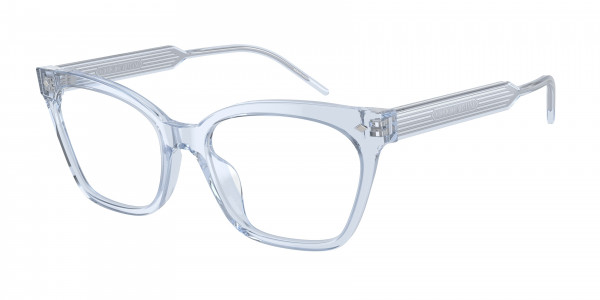 Giorgio Armani AR7257U Eyeglasses, 6081 TRANSPARENT LIGHT BLUE (BLUE)