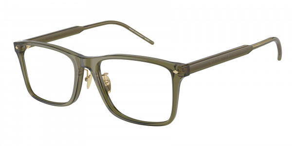 Giorgio Armani AR7258F Eyeglasses, 6074 TRASPARENT GREEN (GREEN)