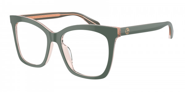 Giorgio Armani AR7254U Eyeglasses, 6076 TOP SAGEGREEN/TRASPARENT PINK (GREEN)