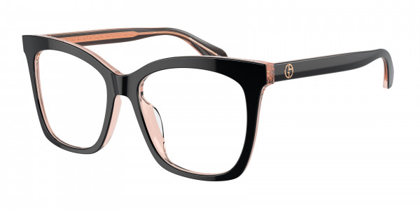 Giorgio Armani AR7254U Eyeglasses, 6089 TOP BLACK/TRASPARENT PINK (BLACK)