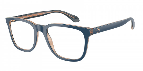 Giorgio Armani AR7255F Eyeglasses, 6085 TOP BLUE/TRASPARENT BROWN (BLUE)