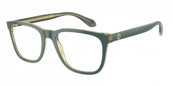 Giorgio Armani AR7255F Eyeglasses, 6086 TOP GREEN/OLIVE TRANSPARENT (GREEN)