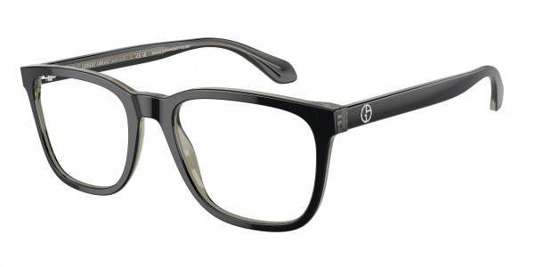 Giorgio Armani AR7255F Eyeglasses, 6087 TOP BLACK/TRASPARENT GREEN (BLACK)