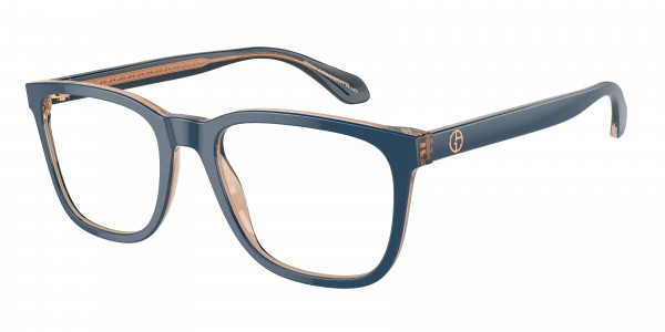 Giorgio Armani AR7255 Eyeglasses, 6085 TOP BLUE/TRASPARENT BROWN (BLUE)