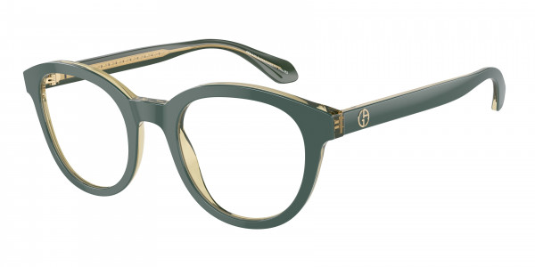 Giorgio Armani AR7256 Eyeglasses, 6086 TOP GREEN/TRASPARENT OLIVE (GREEN)