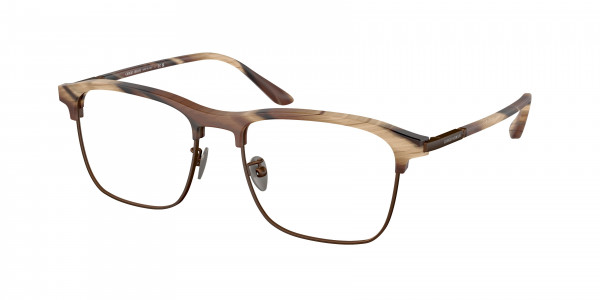 Giorgio Armani AR7262 Eyeglasses, 6065 MATTE BROWN HORN (BROWN)
