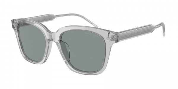 Giorgio Armani AR8210U Sunglasses, 608056 TRASPARENT GREY BLUE (GREY)