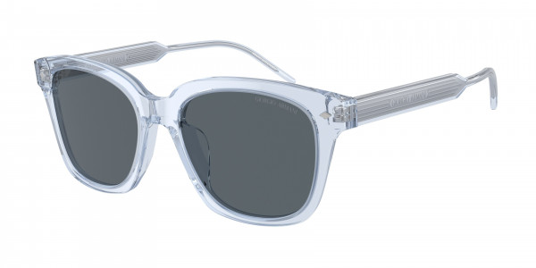 Giorgio Armani AR8210U Sunglasses, 6081R5 TRANSPARENT LIGHT BLUE BLUE (BLUE)