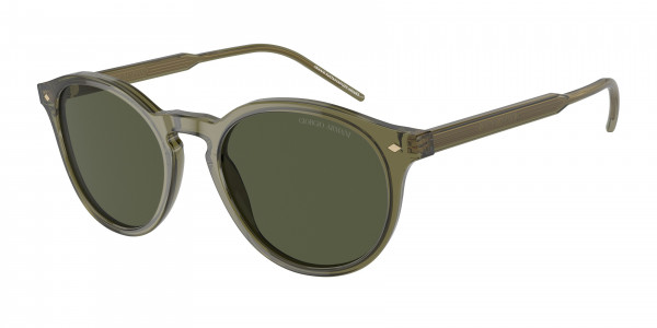 Giorgio Armani AR8211F Sunglasses, 607452 TRASPARENT GREEN GREEN (GREEN)