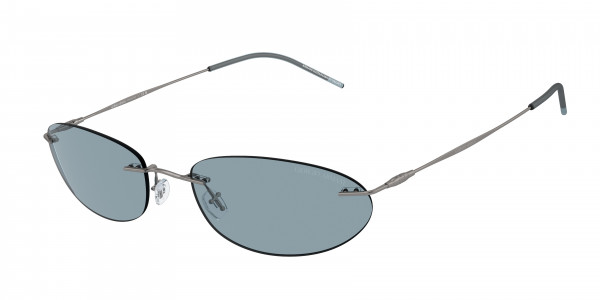 Giorgio Armani AR1508M Sunglasses, 300372 MATTE GUNMETAL AZURE (GREY)