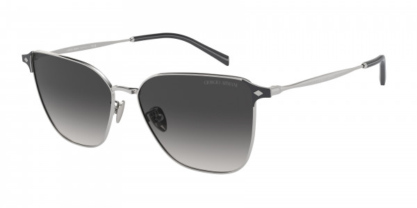 Giorgio Armani AR6155 Sunglasses, 30158G SILVER GRADIENT GREY (SILVER)