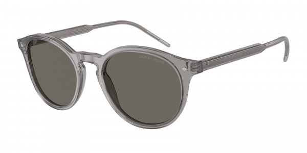 Giorgio Armani AR8211 Sunglasses, 6070R5 TRASPARENT GREY GREY (GREY)