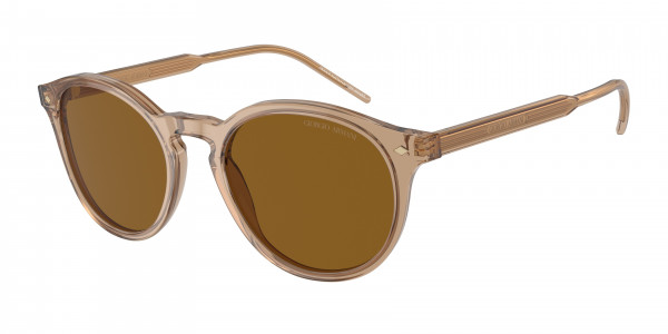 Giorgio Armani AR8211 Sunglasses, 607233 TRASPARENT BROWN BROWN (BROWN)