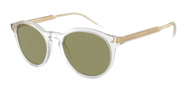 Giorgio Armani AR8211 Sunglasses, 607514 CRYSTAL GREEN (WHITE)