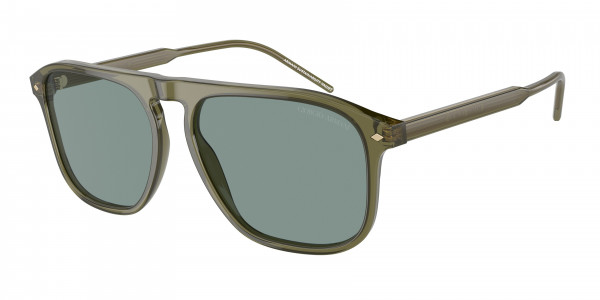Giorgio Armani AR8212 Sunglasses, 607456 TRASPARENT GREEN GREY (GREEN)
