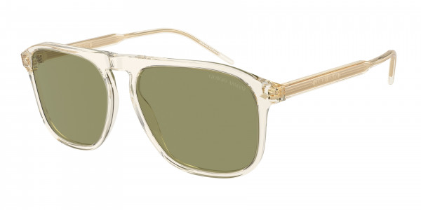 Giorgio Armani AR8212 Sunglasses, 607714 TRASPARENT YELLOW GREEN (YELLOW)