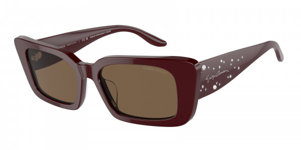 Giorgio Armani AR8214BU Sunglasses, 572173 BORDEAUX DARK BROWN (RED)