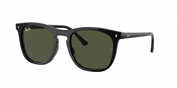 Ray-Ban RB2210F Sunglasses, 901/31 BLACK GREEN (BLACK)
