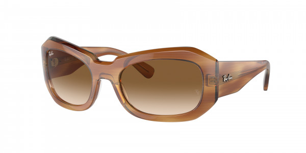 Ray-Ban RB2212 BEATE Sunglasses, 140351 BEATE STRIPED BROWN CLEAR GRAD (TORTOISE)