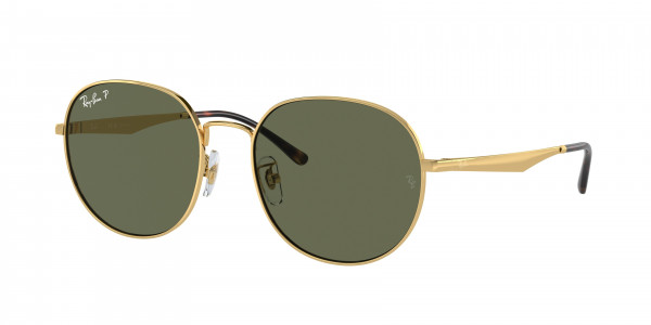Ray-Ban RB3727D Sunglasses, 001/9A ARISTA DARK GREEN POLAR (GOLD)