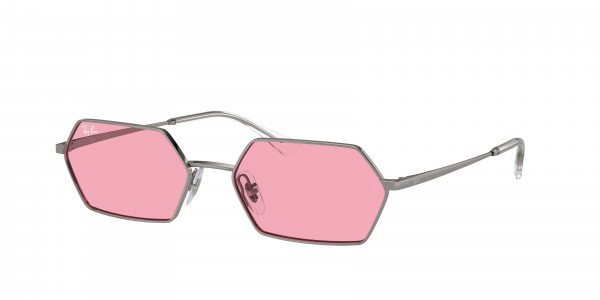 Ray-Ban RB3728 YEVI Sunglasses, 004/84 YEVI GUNMETAL PINK (GREY)