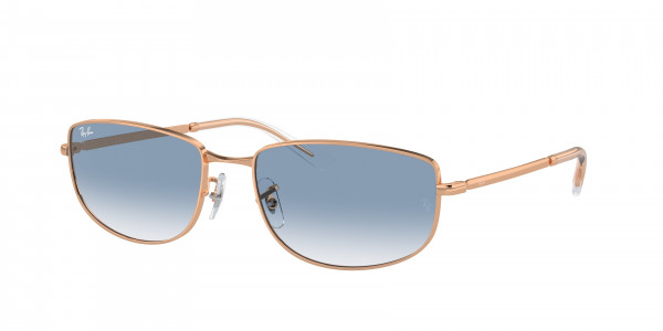 Ray-Ban RB3732 Sunglasses, 92023F ROSEGOLD CLEAR GRADIENT BLUE (GOLD)