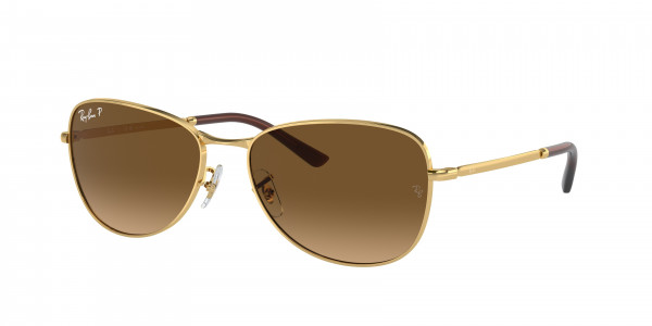 Ray-Ban RB3733 Sunglasses, 001/M2 ARISTA BROWN GRADIENT POLAR (GOLD)