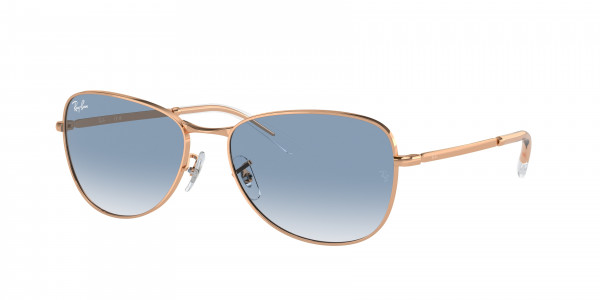 Ray-Ban RB3733 Sunglasses, 92023F ROSEGOLD CLEAR GRADIENT BLUE (GOLD)