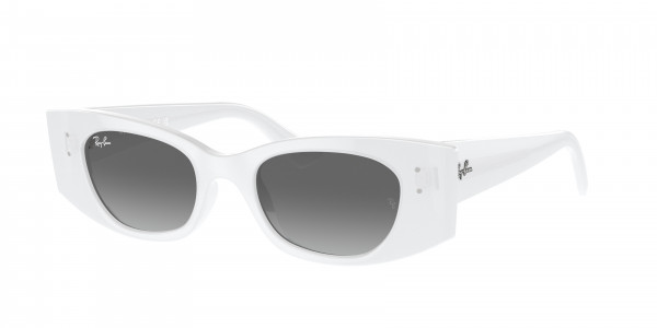 Ray-Ban RB4427 KAT Sunglasses, 675911 KAT WHITE GREY GRADIENT (WHITE)