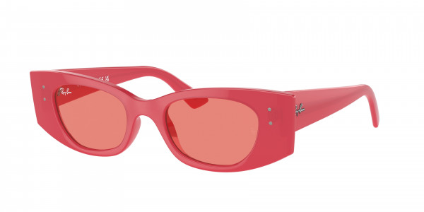Ray-Ban RB4427 KAT Sunglasses, 676084 KAT RED CHERRY PINK (RED)