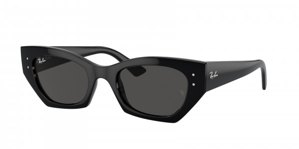 Ray-Ban RB4430F ZENA Sunglasses, 667787 ZENA BLACK DARK GREY (BLACK)