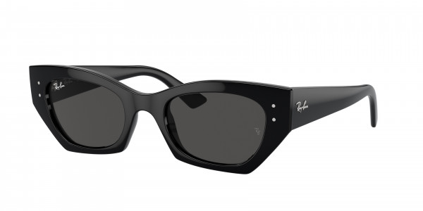 Ray-Ban RB4430 ZENA Sunglasses, 667787 ZENA BLACK DARK GREY (BLACK)