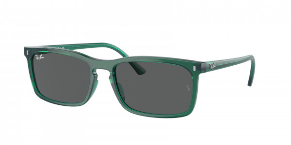 Ray-Ban RB4435 Sunglasses, 6615B1 TRANSPARENT GREEN DARK GREY (GREEN)